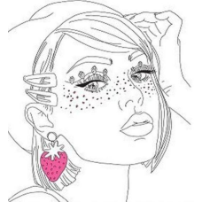 Фешн-розмальовка #Girls#Fashion#Yummy (английською мовою)