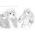 Фешн-розмальовка #girls#fashion#manga (английською мовою)