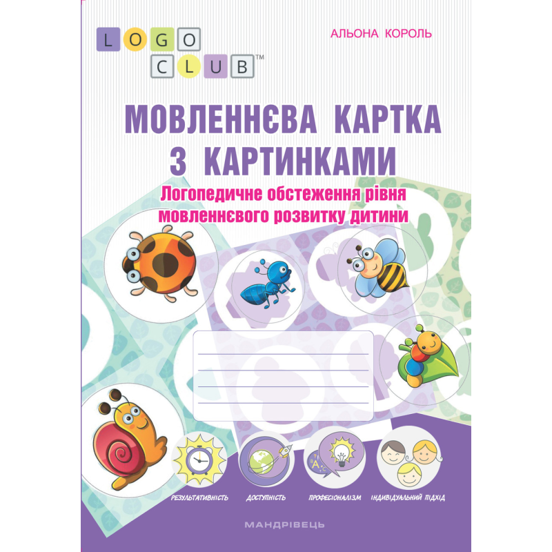 Мовленнєва картка з картинками. Логопедичне обстеження рівня мовленнєвого розвитку дитини